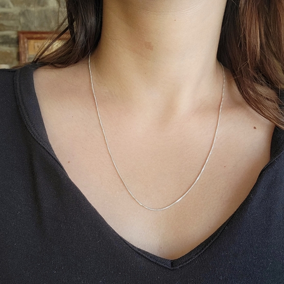 New Italian Solid 925 Sterling Silver Necklace Chain - Picture 6 of 16